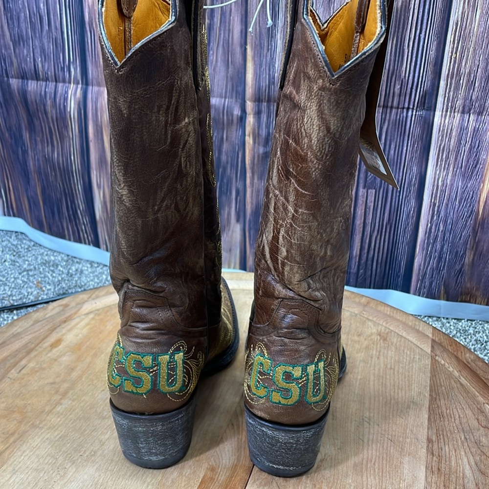 ⭐️NWT Colorado State woman’s gameday embroidered distressed cowboy boots SZ 5.5B - Picture 3 of 12